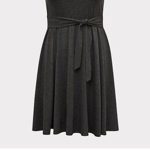 Torrid Purple jersey tie front skater dress